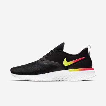 Nike Odyssey React Flyknit 2 - Női Futócipő - Fekete/Fekete